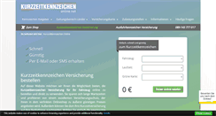 Desktop Screenshot of kurzzeitkennzeichen-online.net